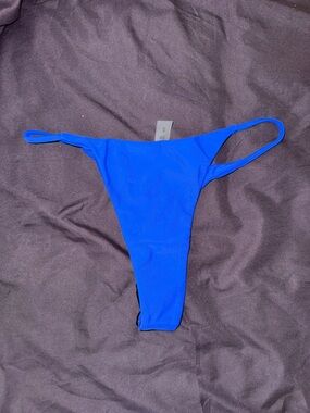 SHEIN Royal Blue Thong Bikini Bottomu